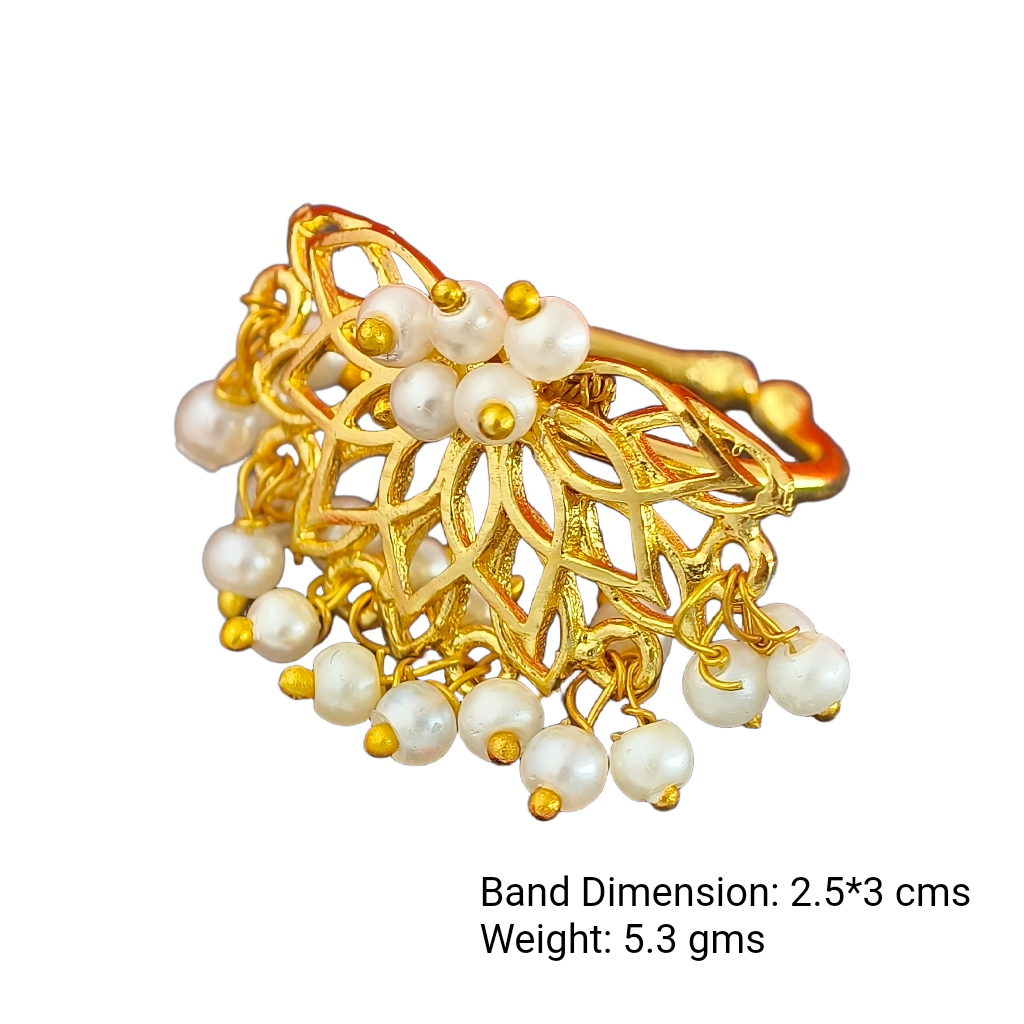 Ghoonghat – Jaal Pearl Dome Adjustable Ring