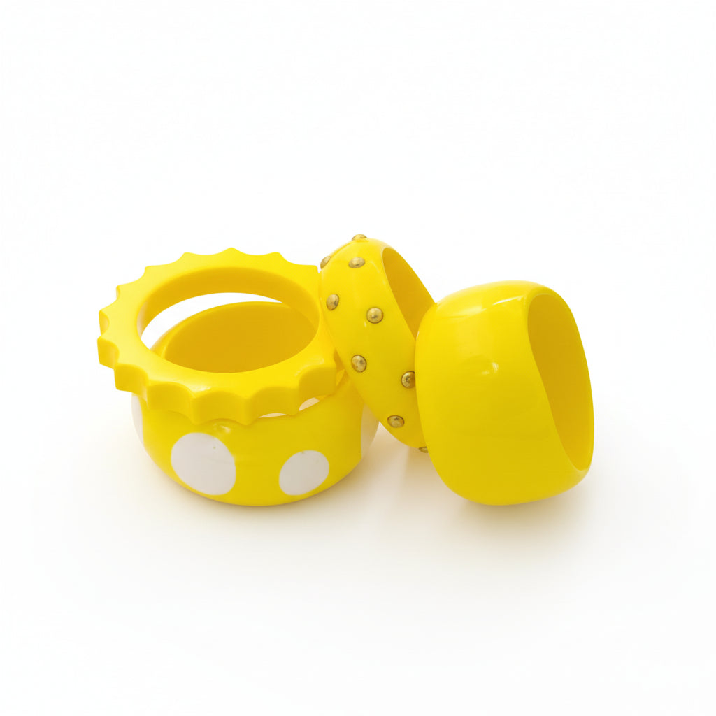 Pop Parade – Resin Bangle Stack (Set of 4) (Size 2.4-2.8)
