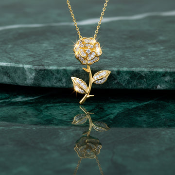 Rose Reverie – Crystal Bloom Necklace