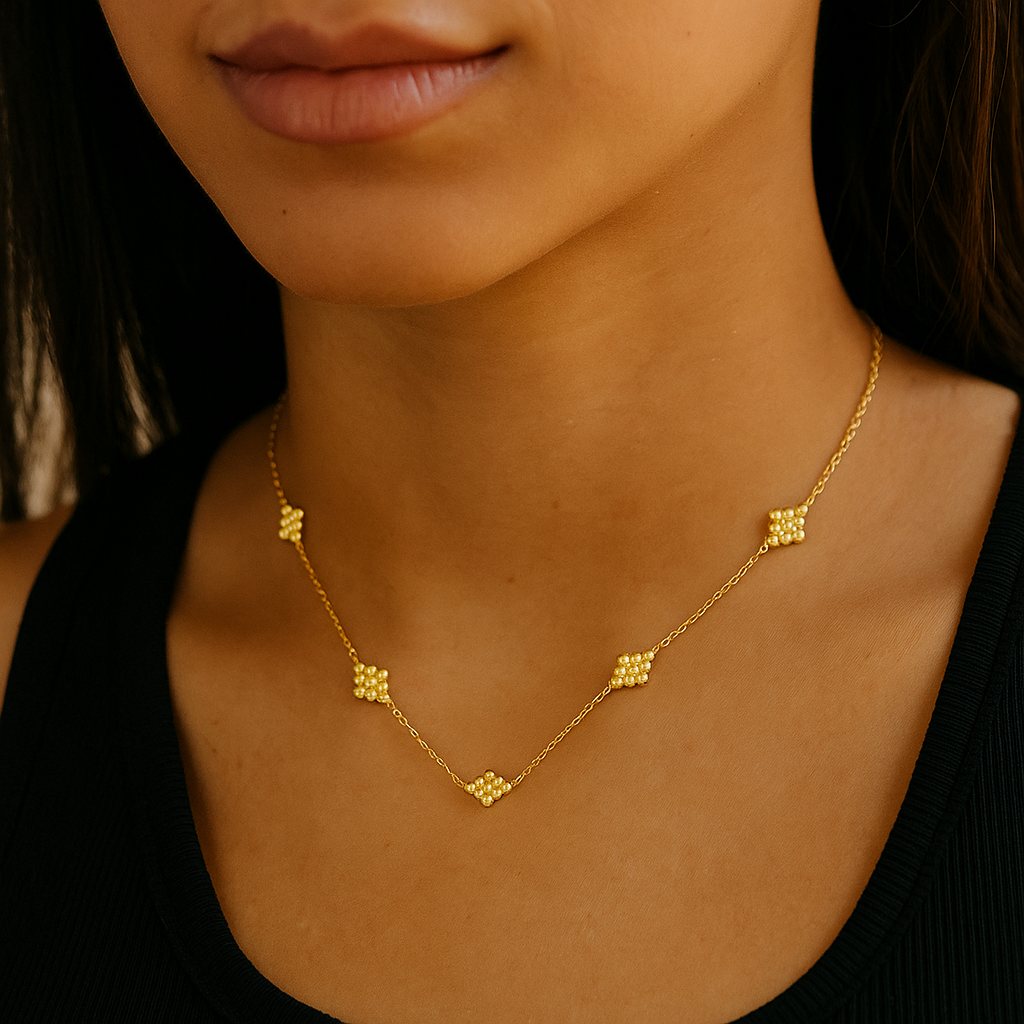Golden Mosaic Necklace
