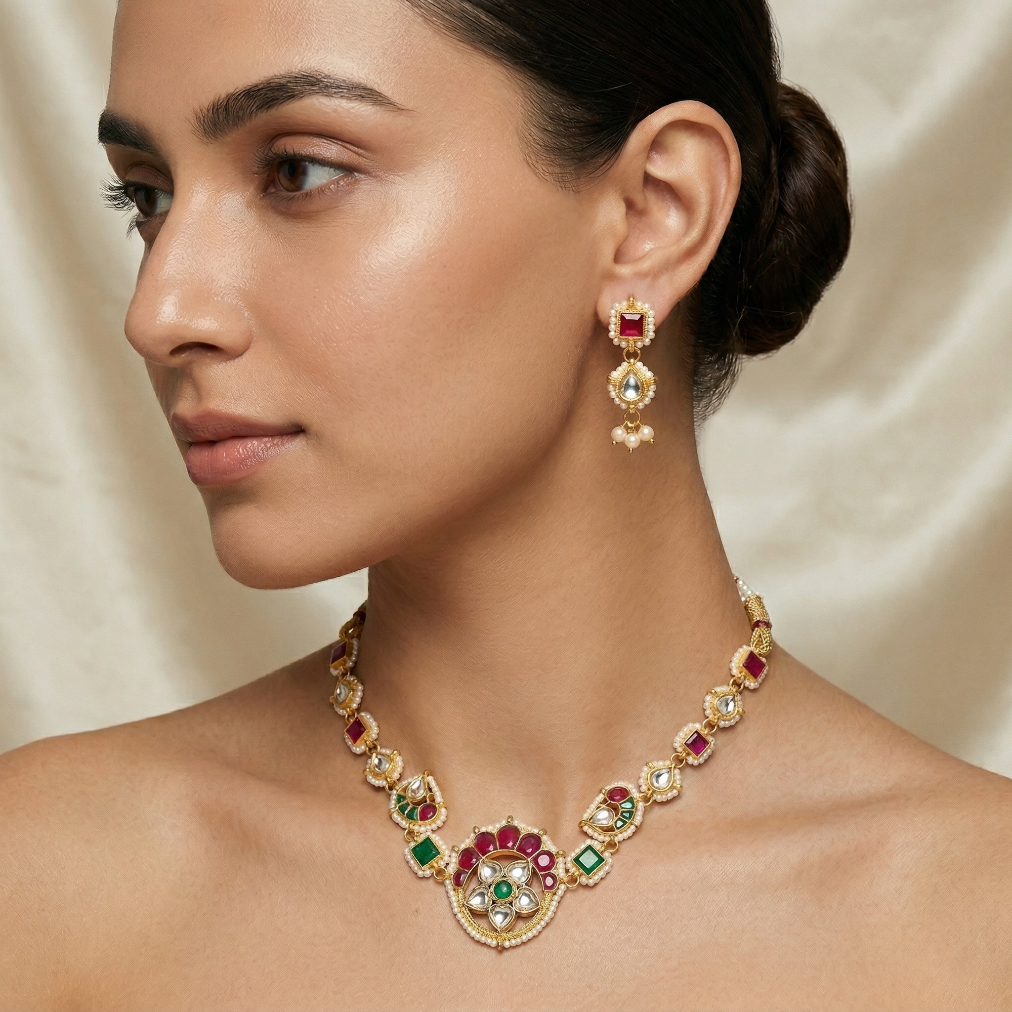 Royal Heritage Kundan Statement Necklace Set