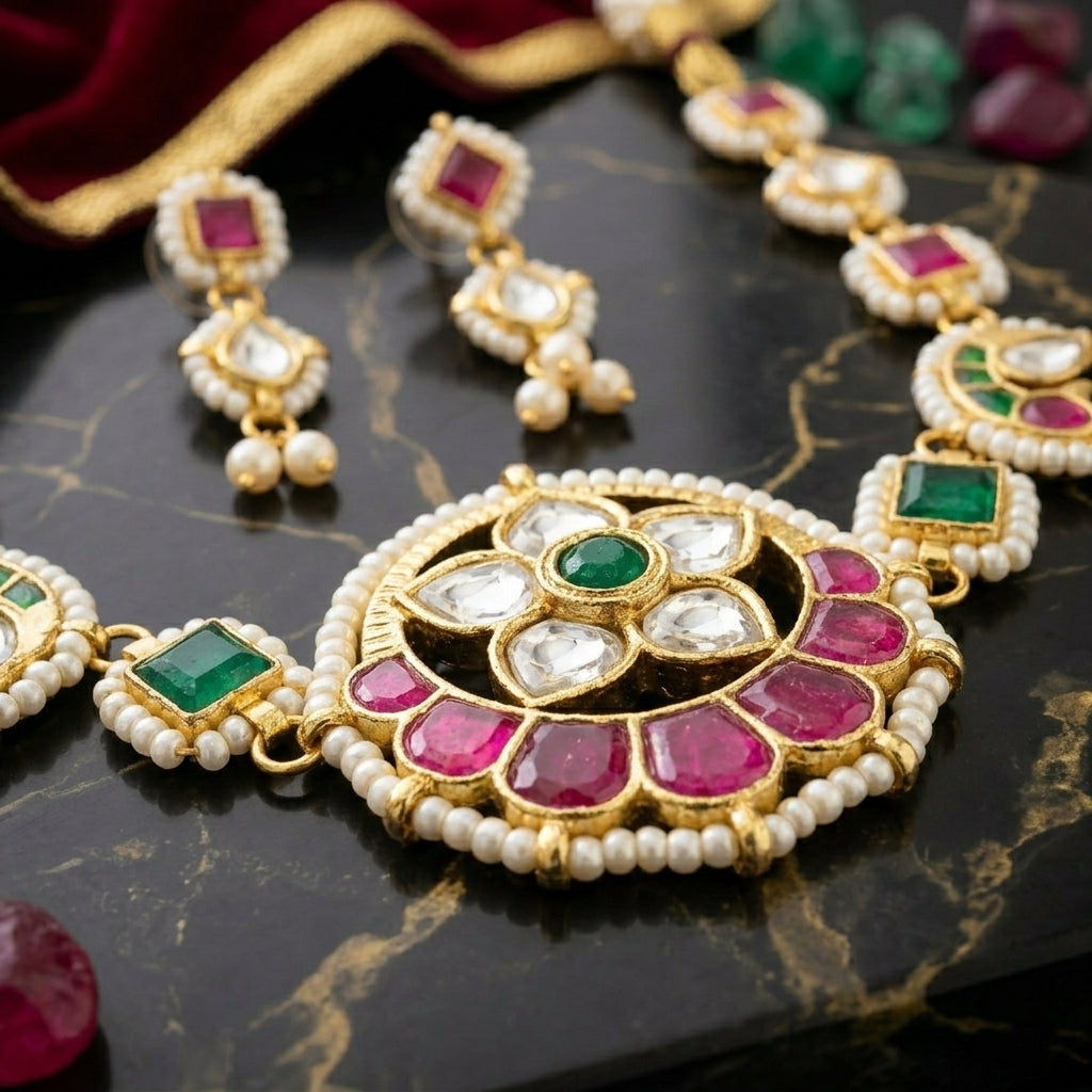Royal Heritage Kundan Statement Necklace Set