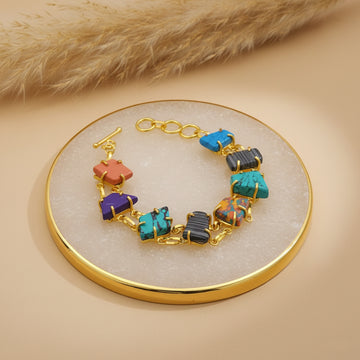 RangTarang – Multistone Mosaic Link Bracelet
