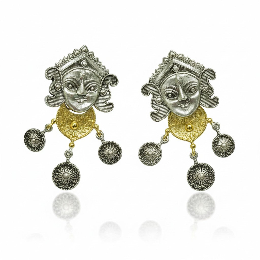 Shakti Face Motif Earrings