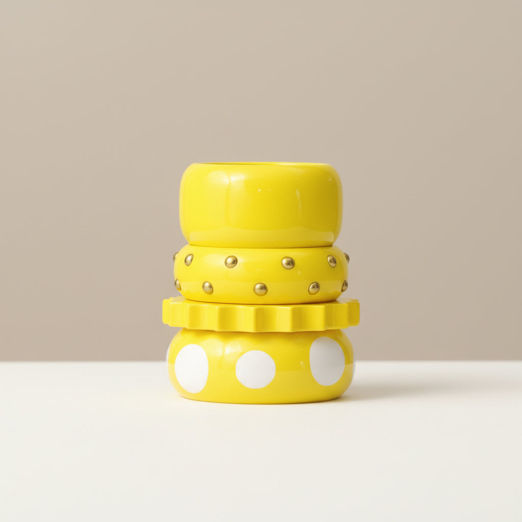 Pop Parade – Resin Bangle Stack (Set of 4) (Size 2.4-2.8)