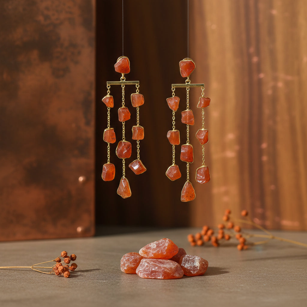 Aarvi Amazonite Cascade Earrings